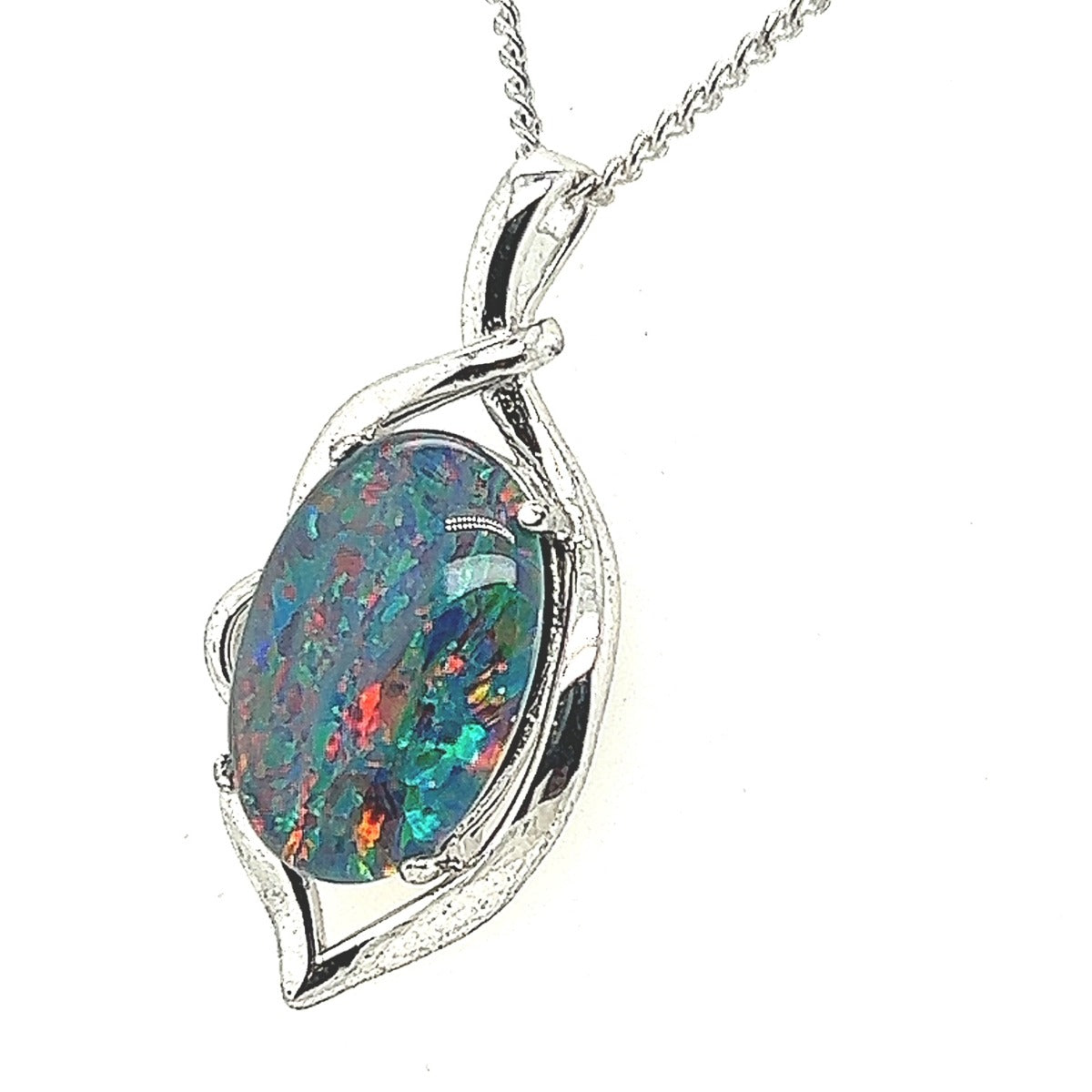 Sterling Silver Triplet Opal Pendant (sstp536)