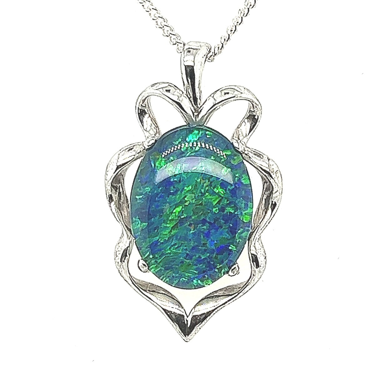 Sterling Silver Triplet Opal Pendant (sstp544)