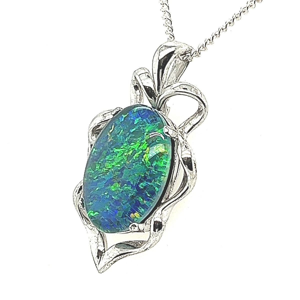 Sterling Silver Triplet Opal Pendant (sstp544)