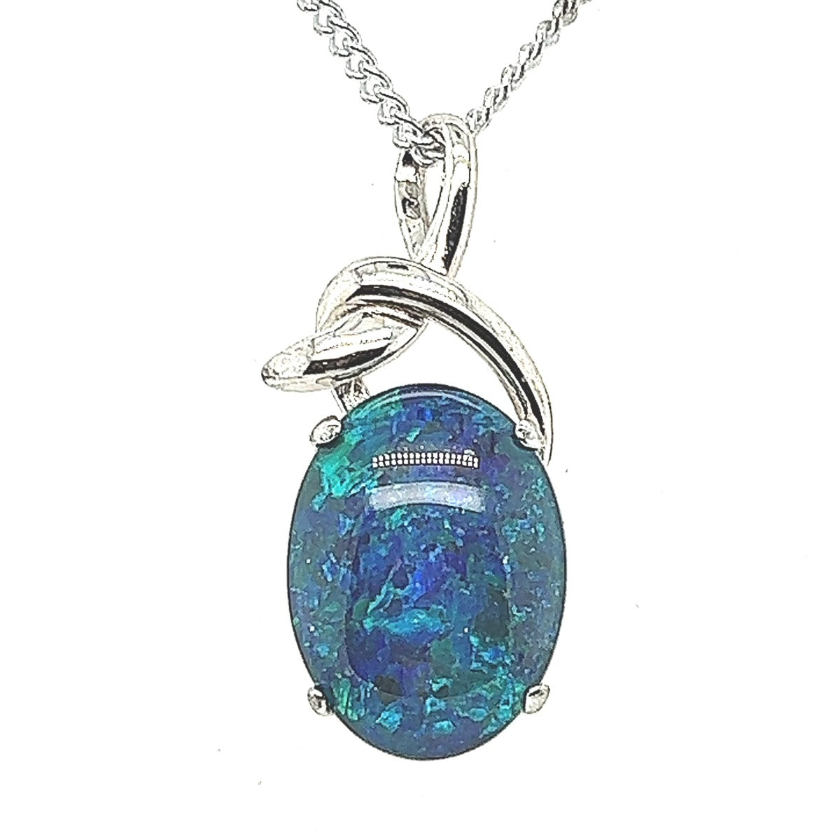 Sterling Silver Triplet Opal Pendant (sstp543)