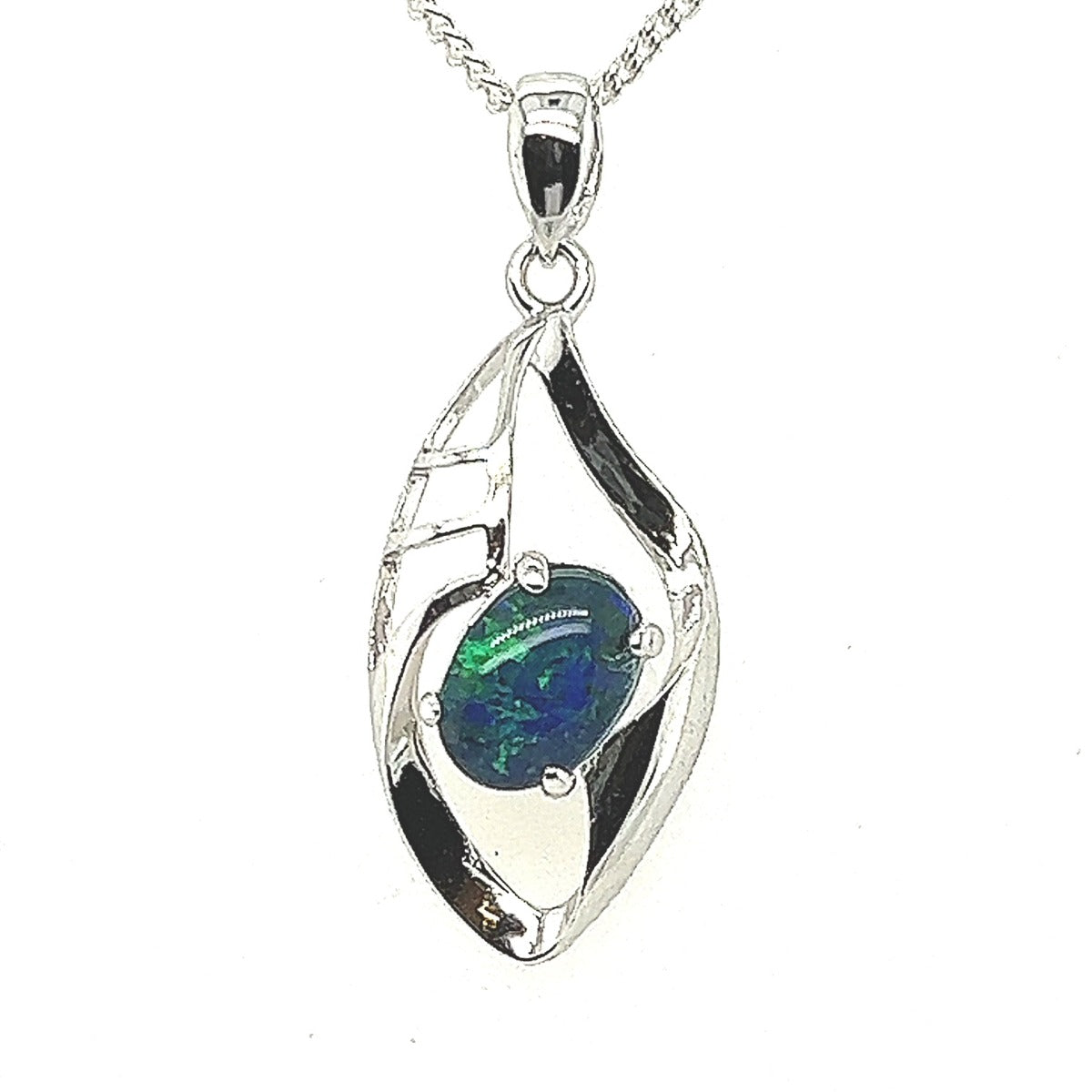 Sterling Silver Triplet Opal Pendant (sstp540)