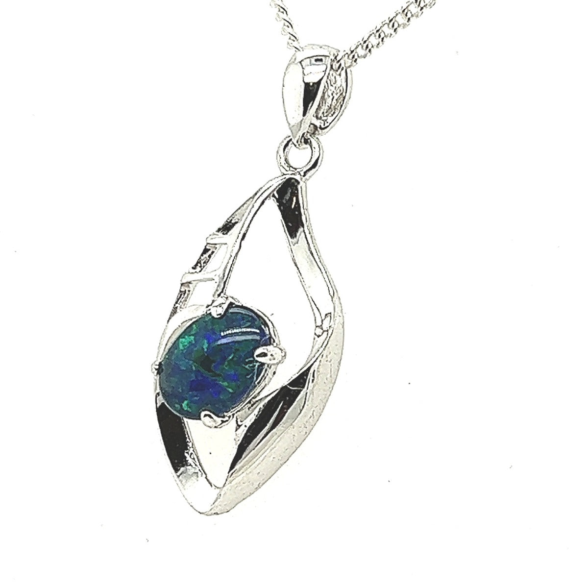 Sterling Silver Triplet Opal Pendant (sstp540)