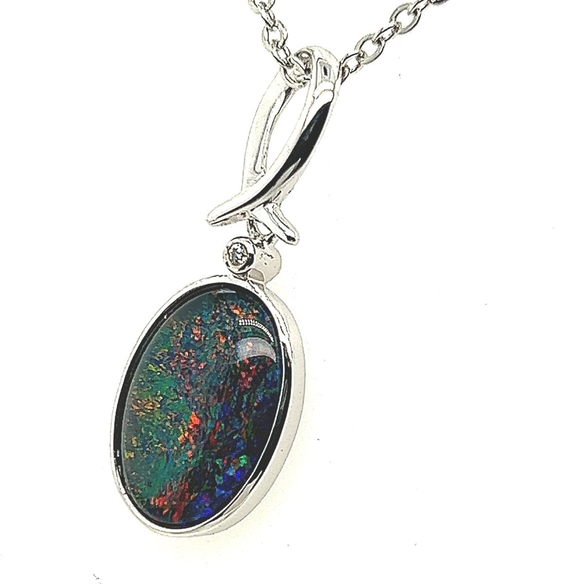 Sterling Silver Triplet Opal pendant (sstp913)