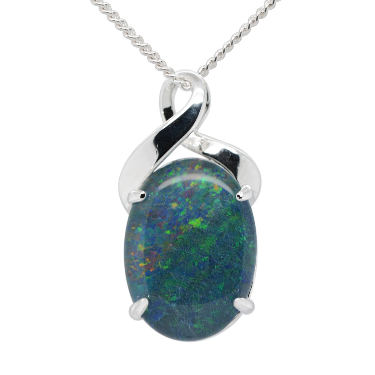 Sterling Silver Triplet Opal Pendant (sstp8304)