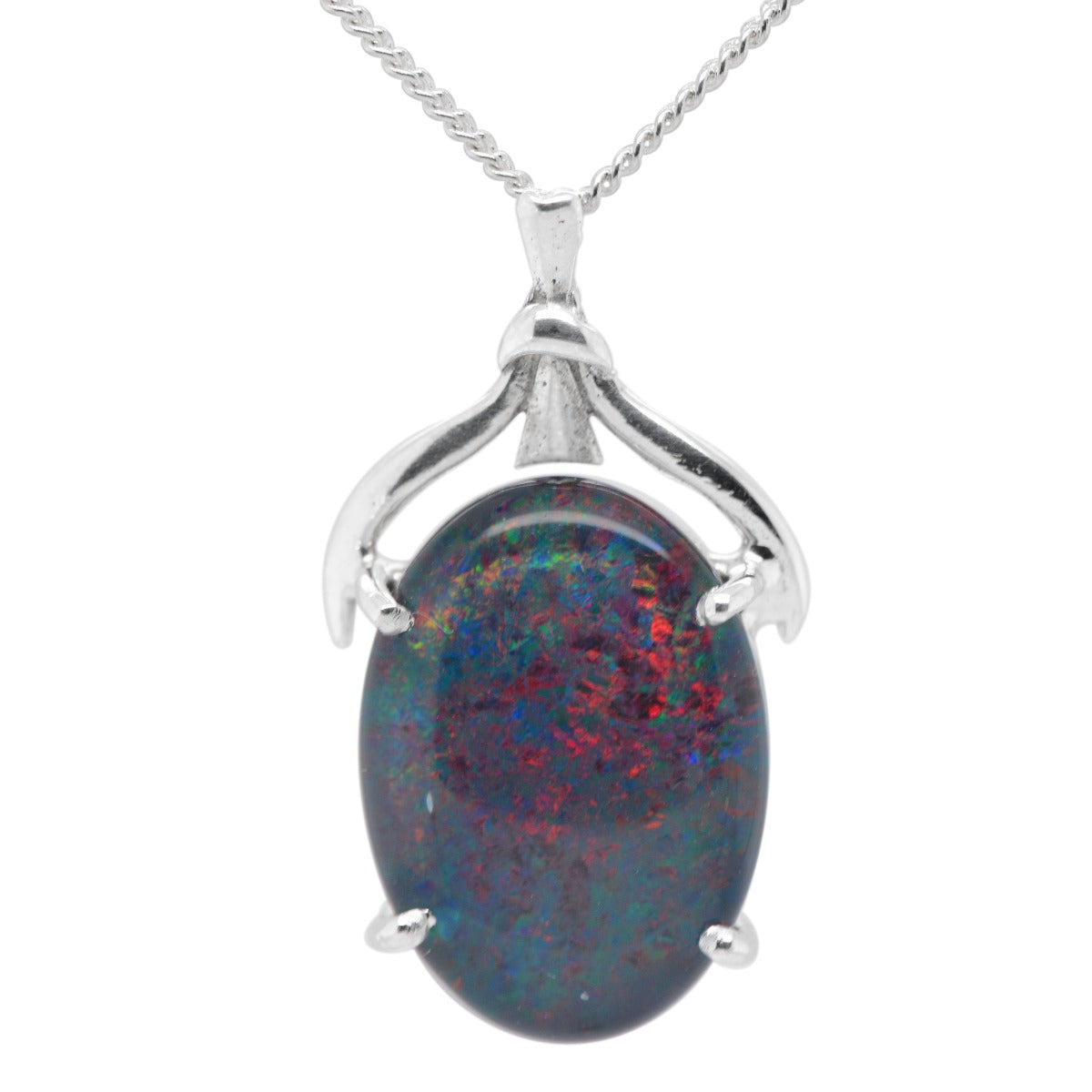 Sterling Silver Triplet Opal Pendant (sstp8309)