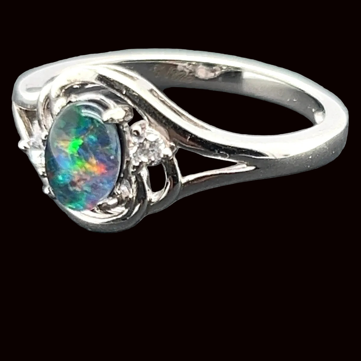 Sterling Silver Triplet Opal Ring (SSTR6777)