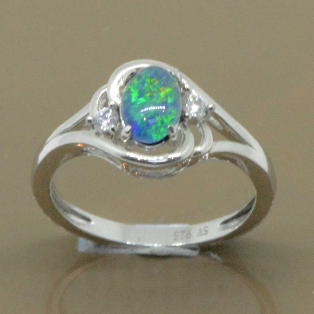 Sterling Silver Triplet Opal Ring (SSTR6777)