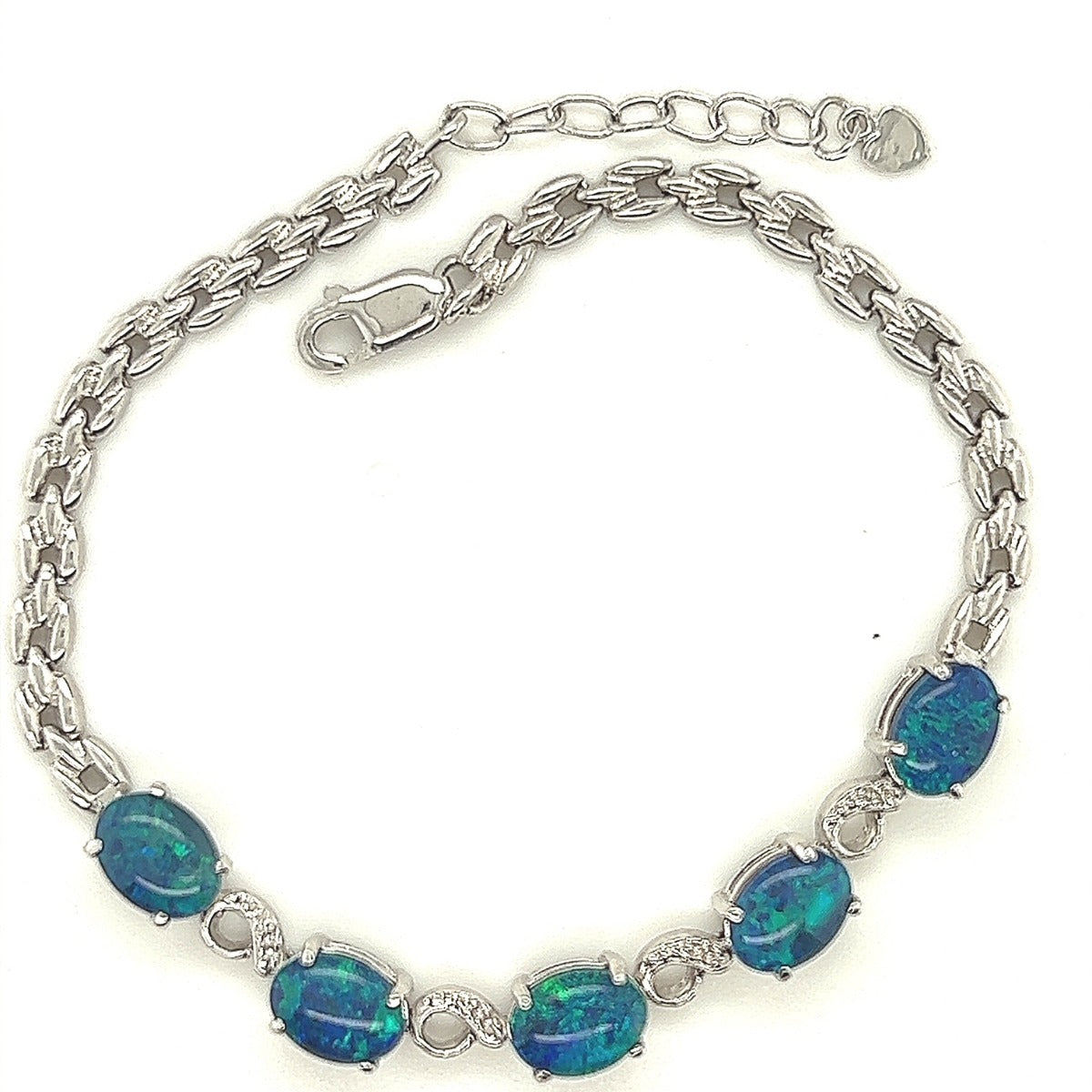 5 Triplet Opal Sterling silver Bracelet (sstbrac5200)