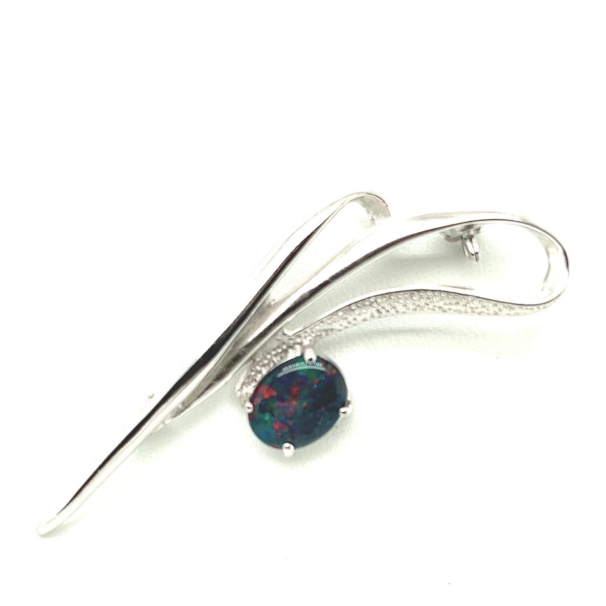 Sterling Silver Triplet Opal Brooch (sstbro113)