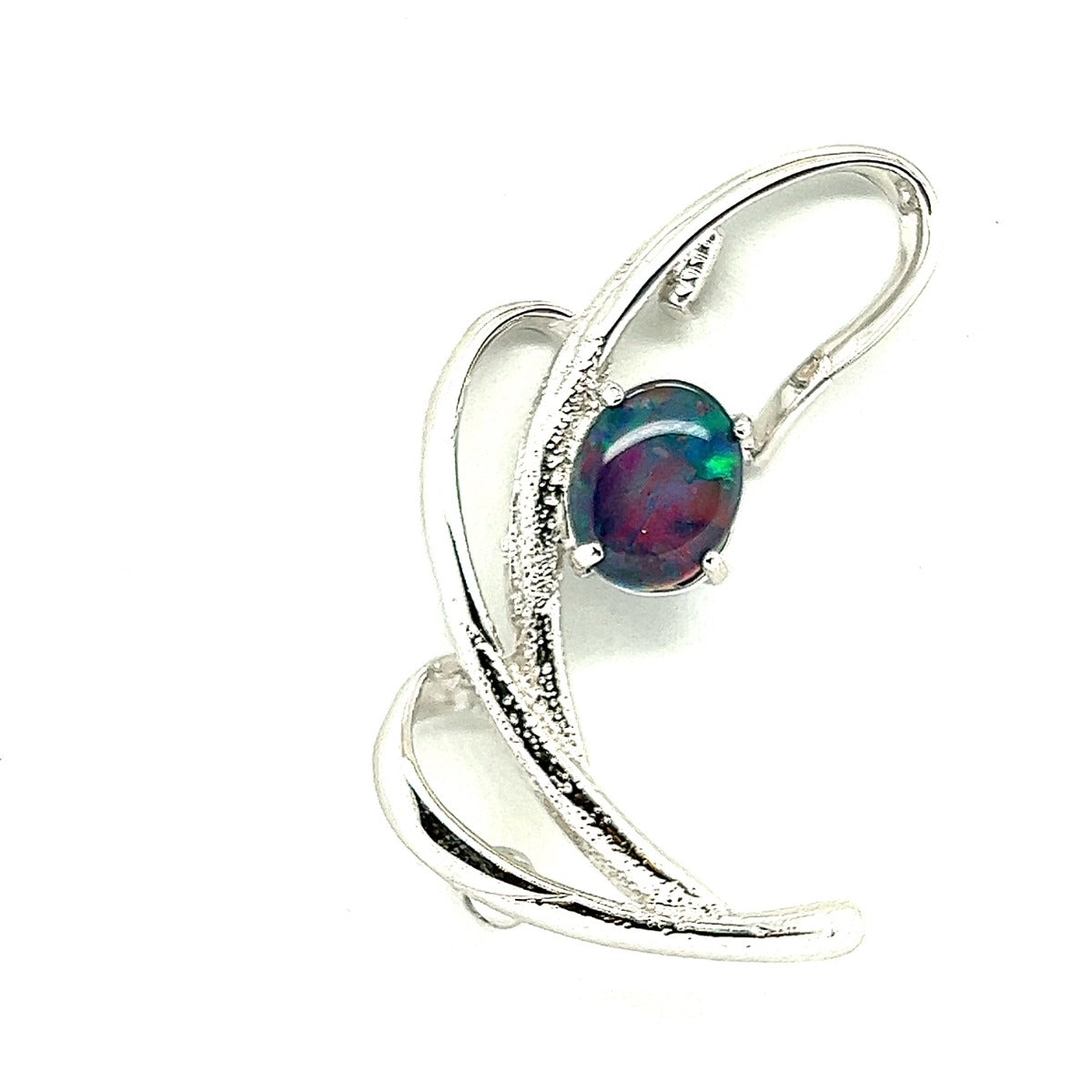 Sterling Silver Triplet Opal Brooch sstbro721