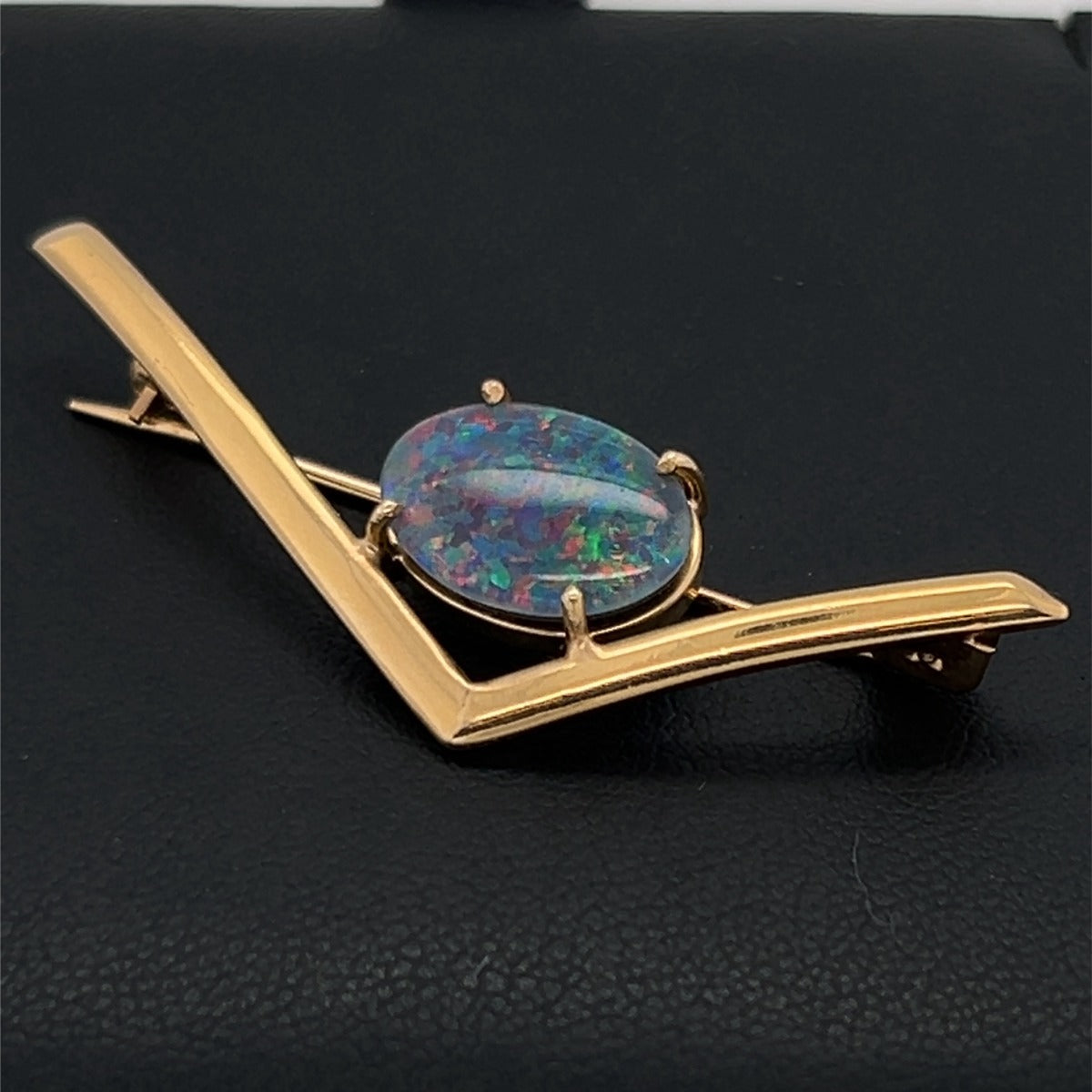 14ct Gold Triplet Opal Brooch (tbr21)