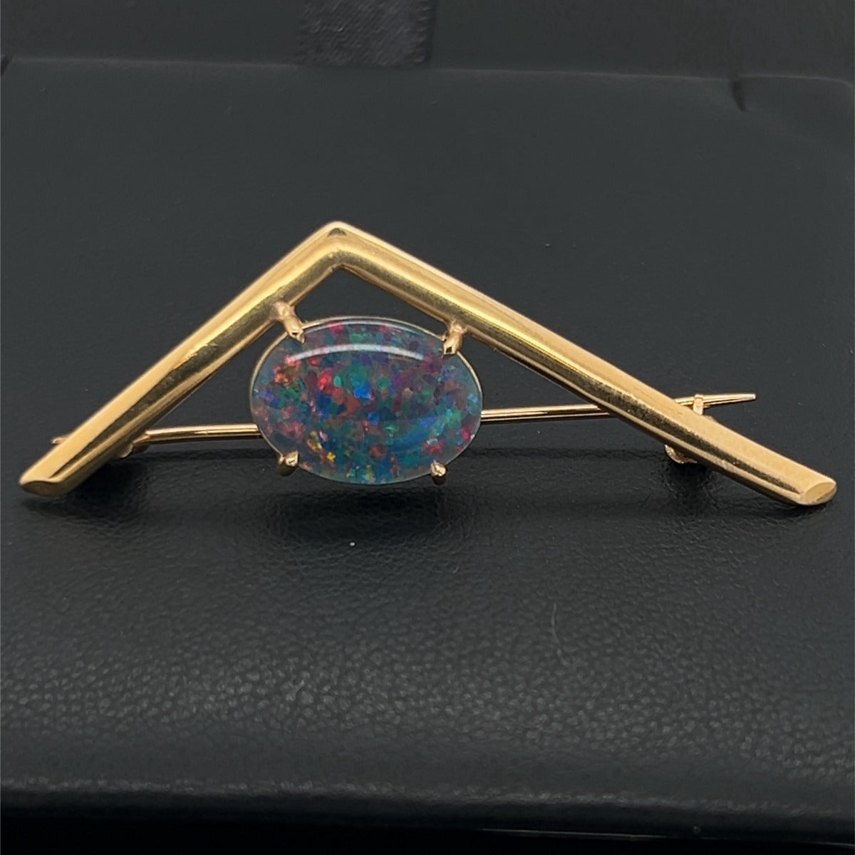 14ct Gold Triplet Opal Brooch (tbr21)