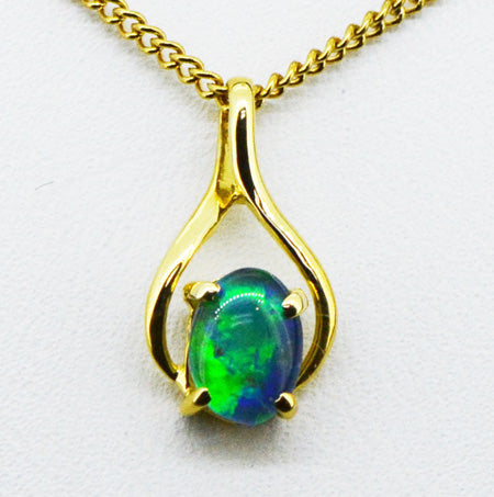 14ct Gold Triplet Opal Pendant (tp2737)