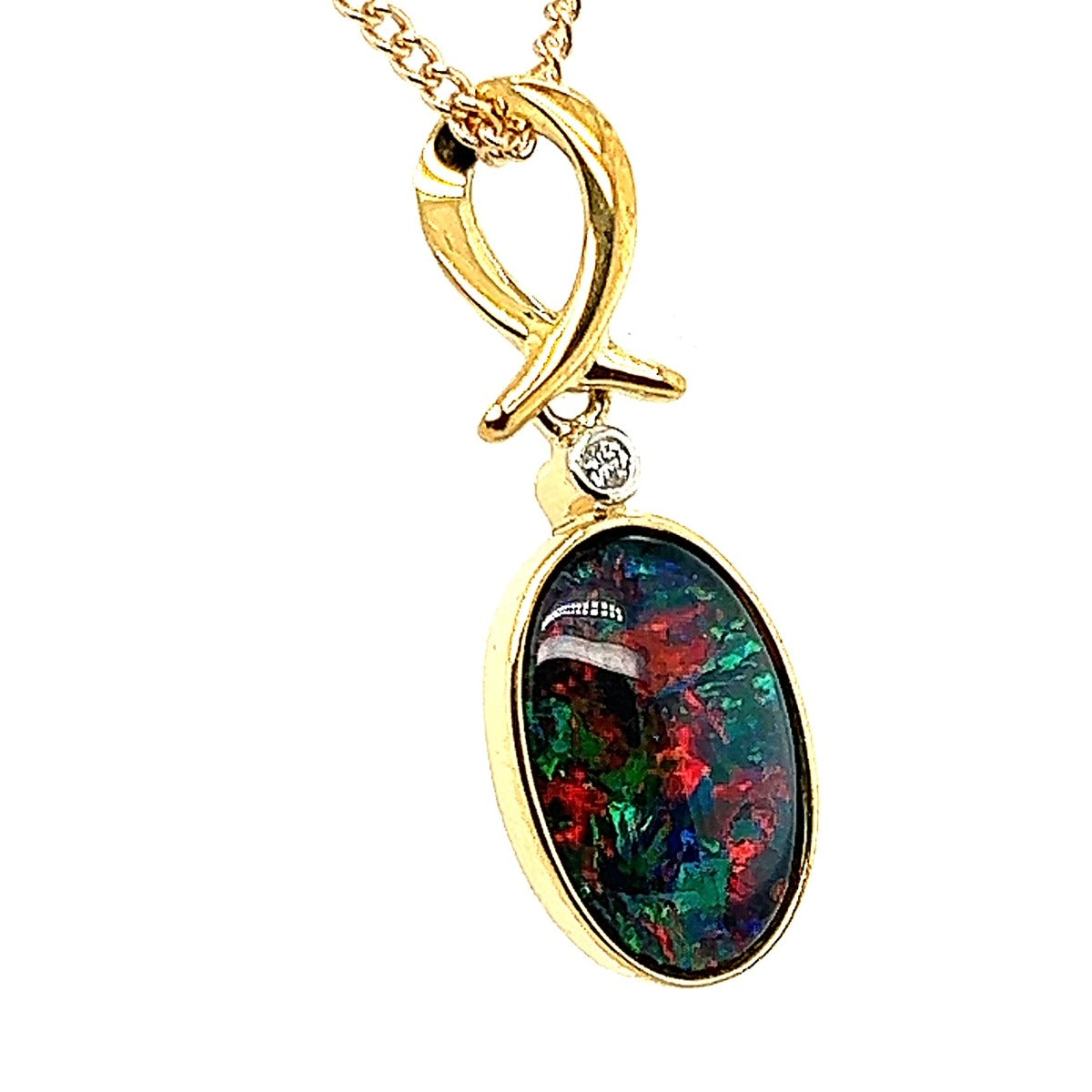 9ct Gold Triplet Opal Pendant (tp8273)