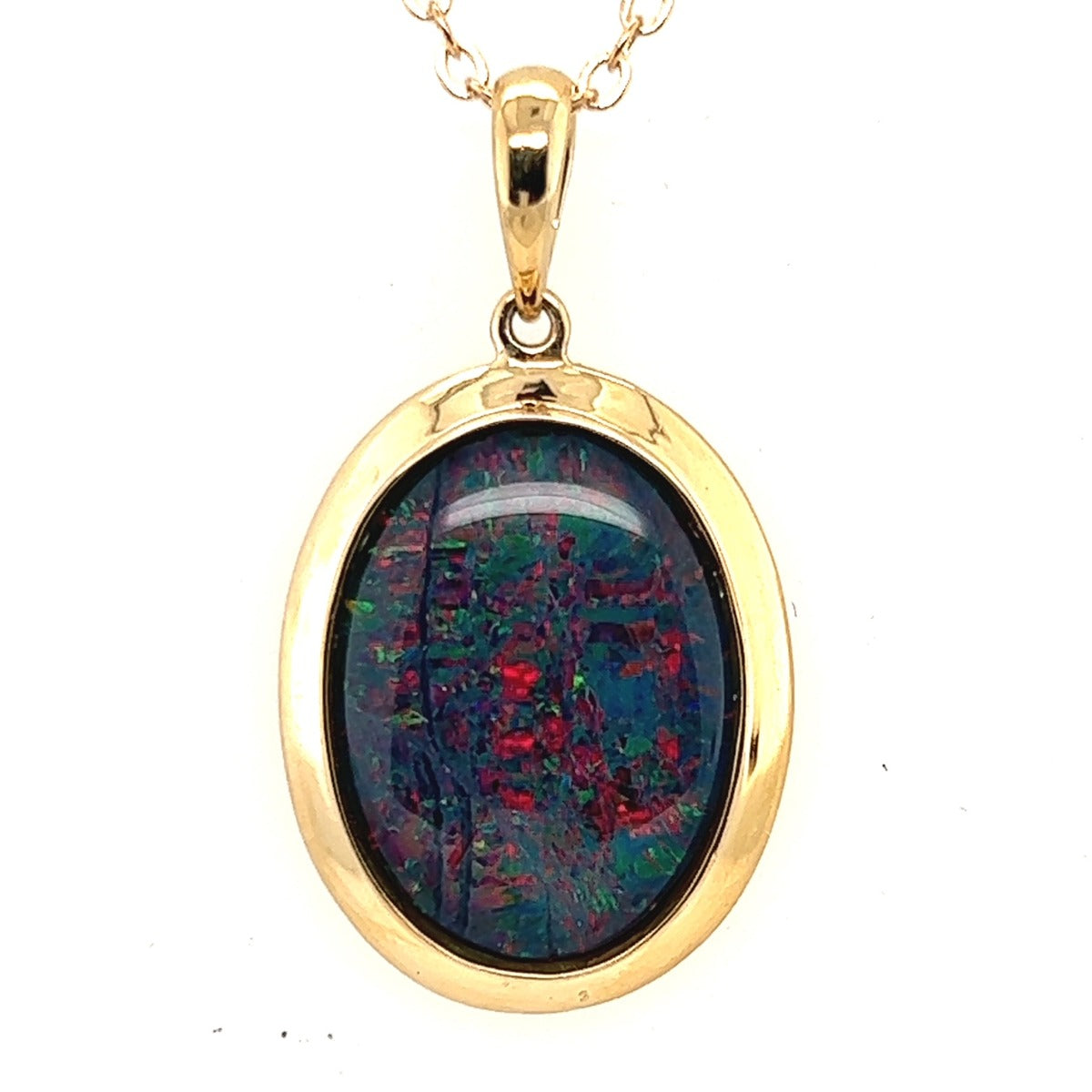 9ct Gold Triplet Opal Pendant (tp4101)