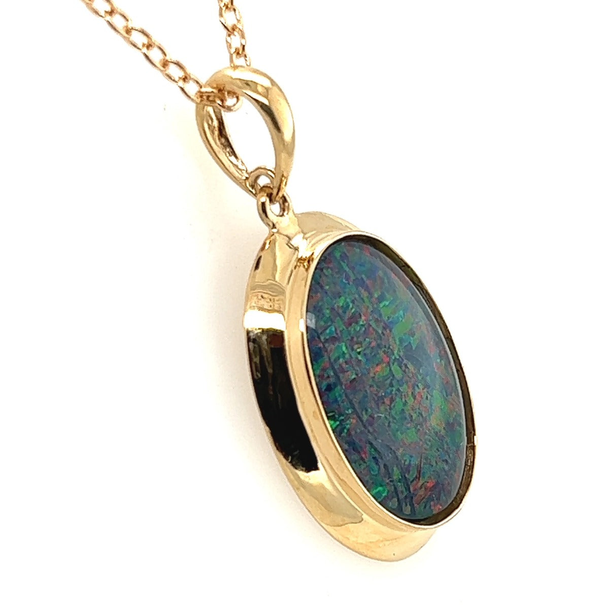 9ct Gold Triplet Opal Pendant (tp4101)