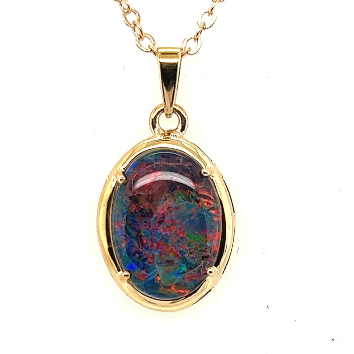 9ct Gold Triplet Opal Pendant (tp4110)