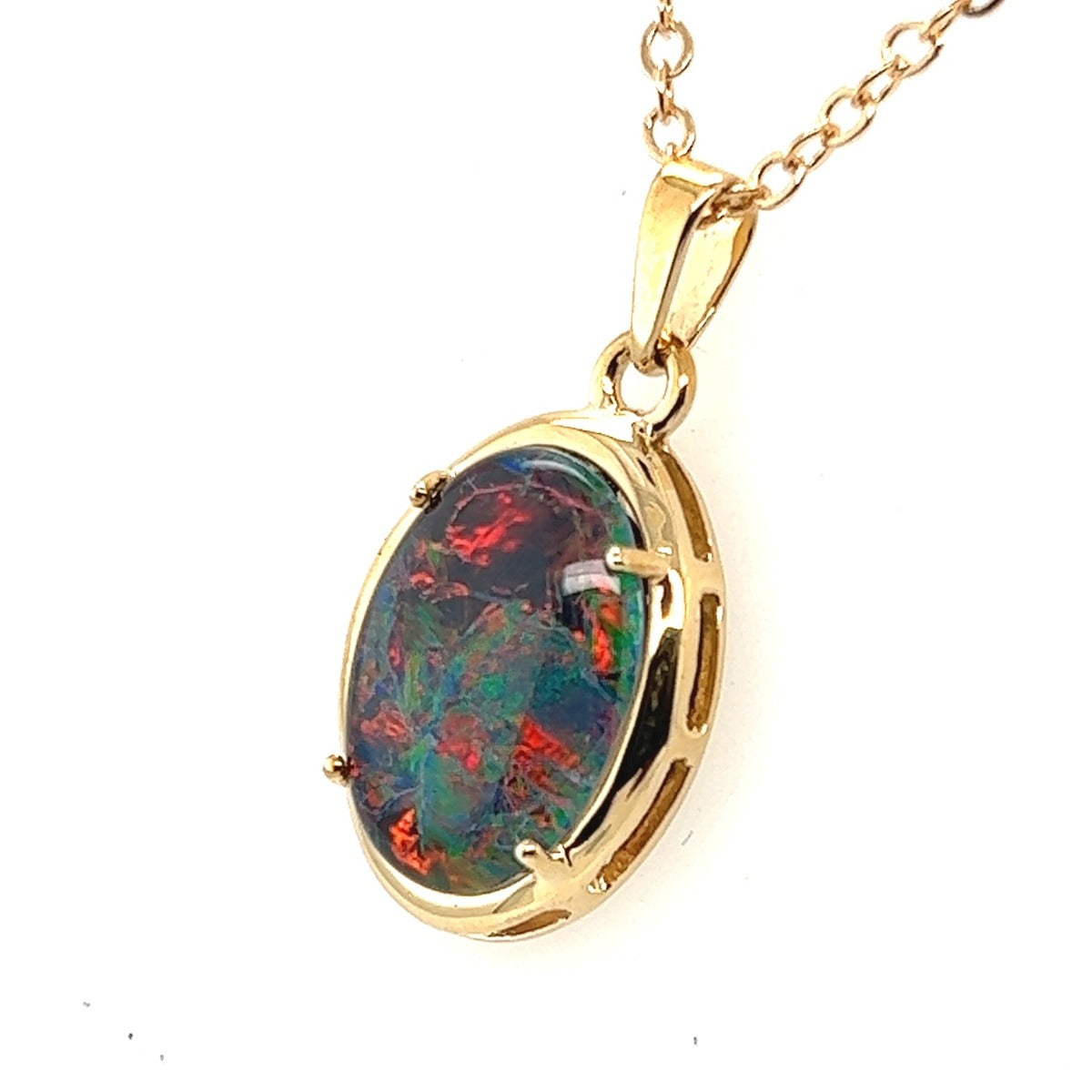 9ct Gold Triplet Opal Pendant (tp4110)