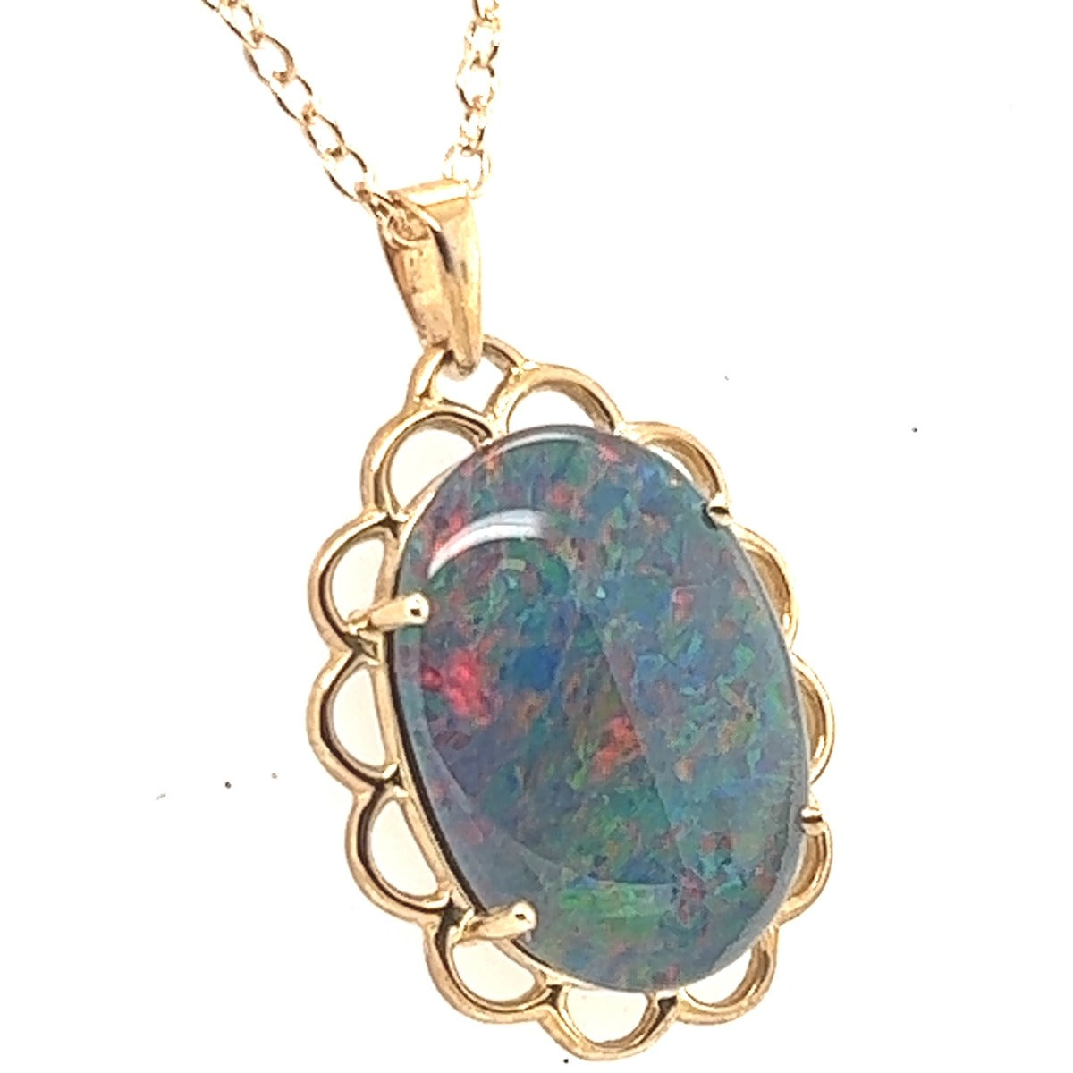 9ct Gold Triplet Opal Pendant (tp670)