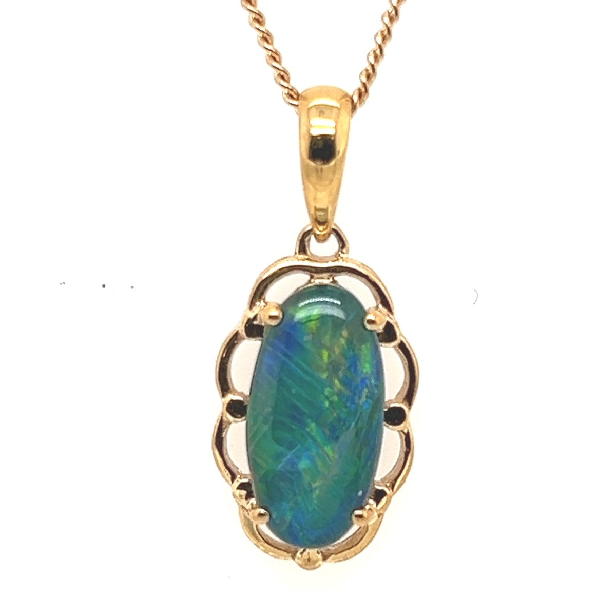 9ct Gold Triplet Opal Pendant (tp812)