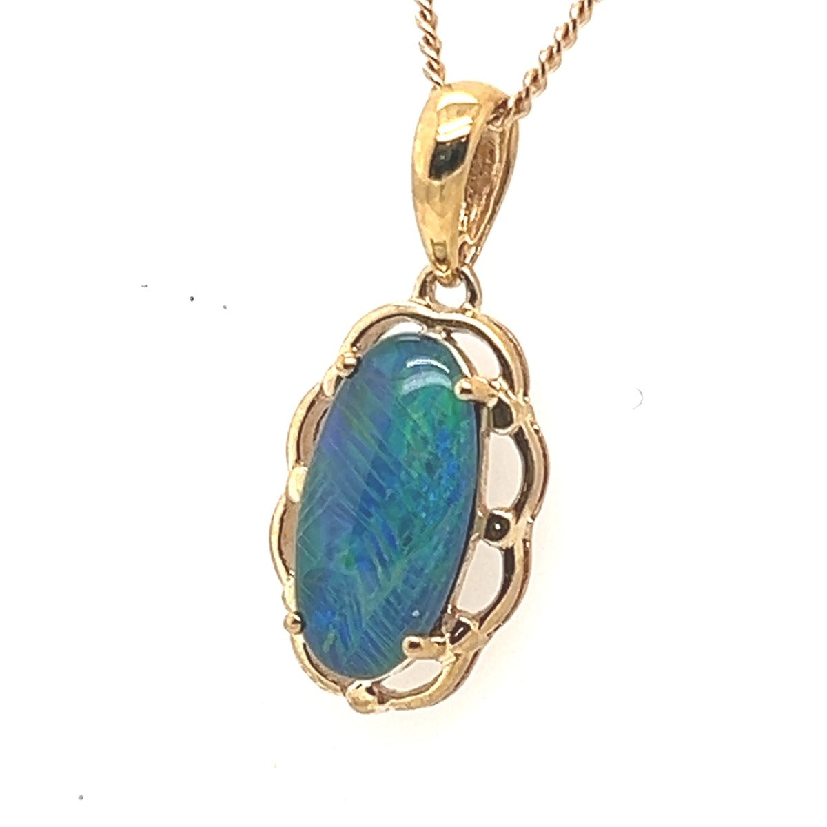 9ct Gold Triplet Opal Pendant (tp812)