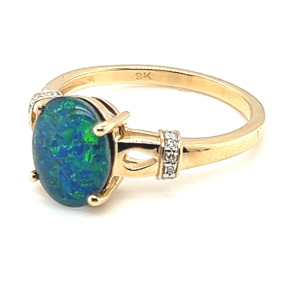 9ct Gold Triplet Opal Ring (tr92)