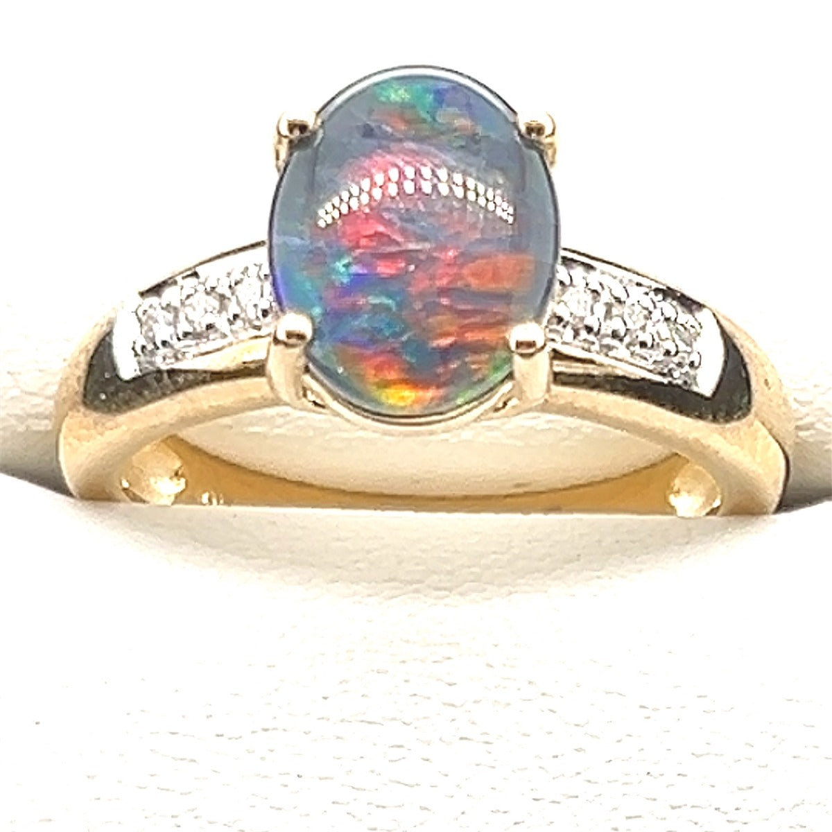 9ct Gold Triplet Opal Ring (tr90)