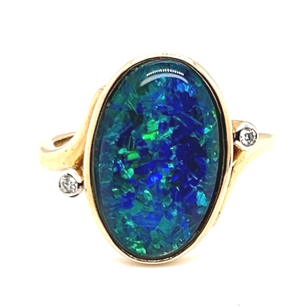 9ct Gold Triplet Opal Ring (tr96)