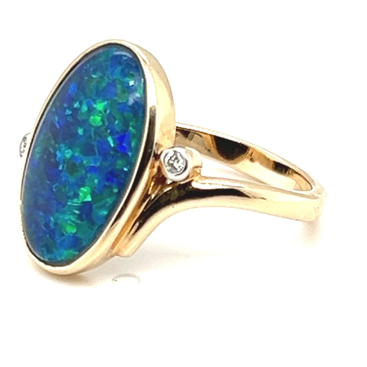 9ct Gold Triplet Opal Ring (tr96)