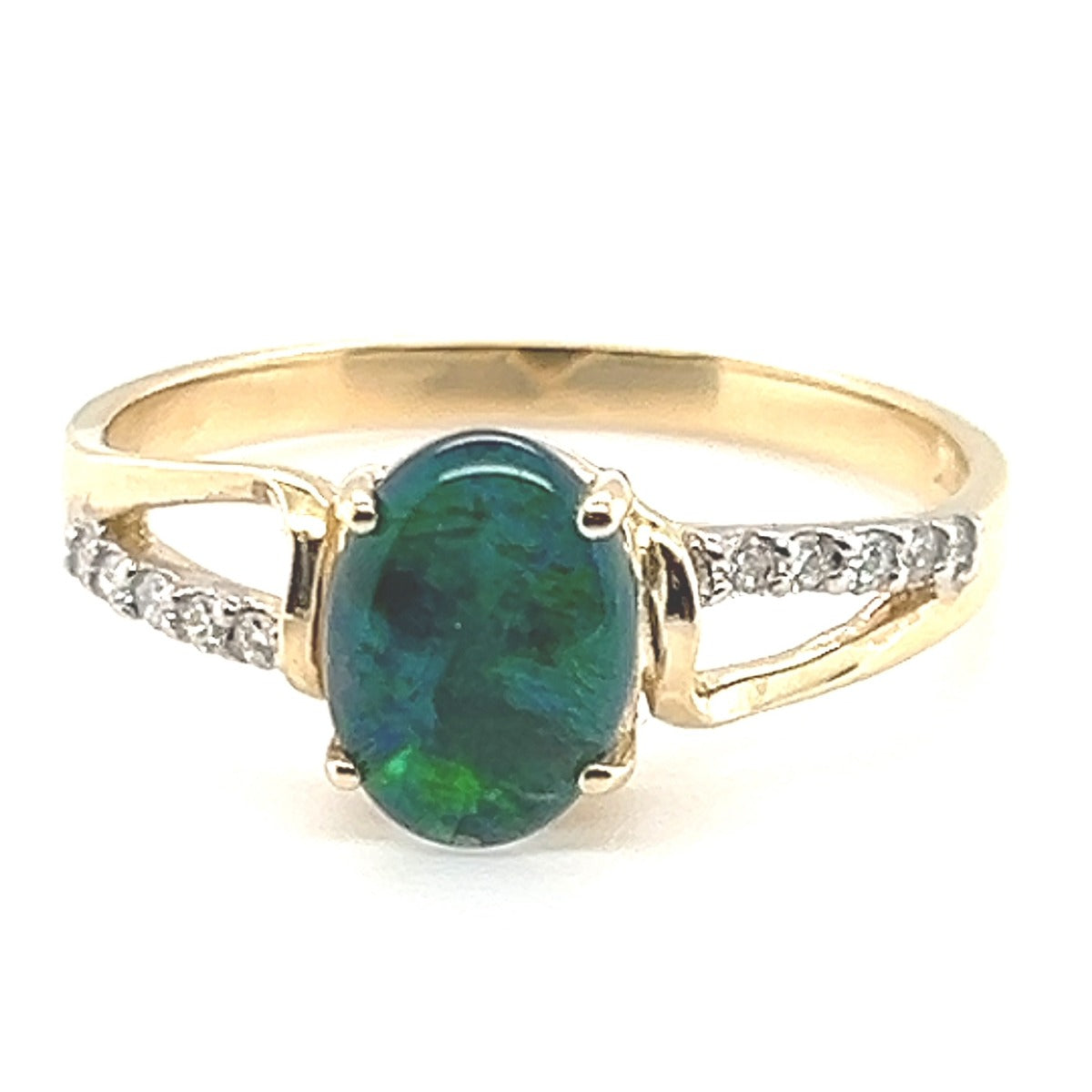 9ct Gold Triplet Opal ring (tr93)