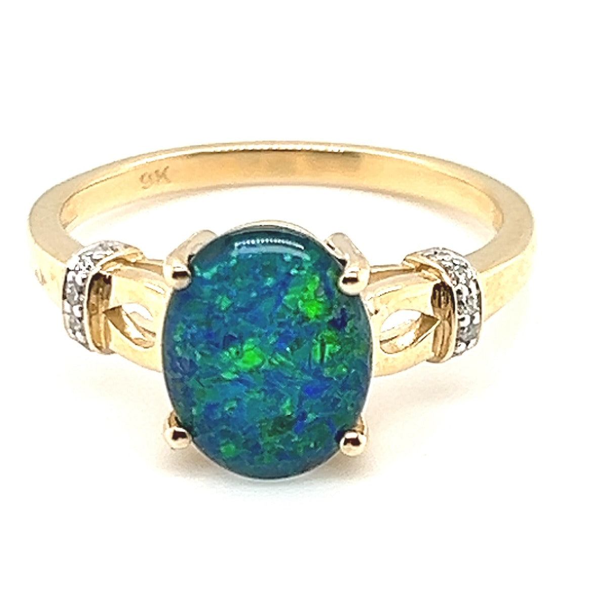 9ct Gold Triplet Opal Ring (tr92)